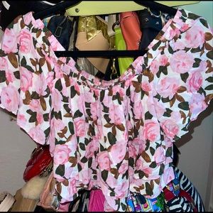 Floral off the shoulder top